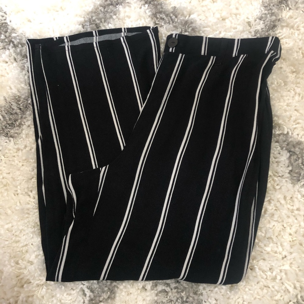 Kendall and Kylie Black Striped Pant
